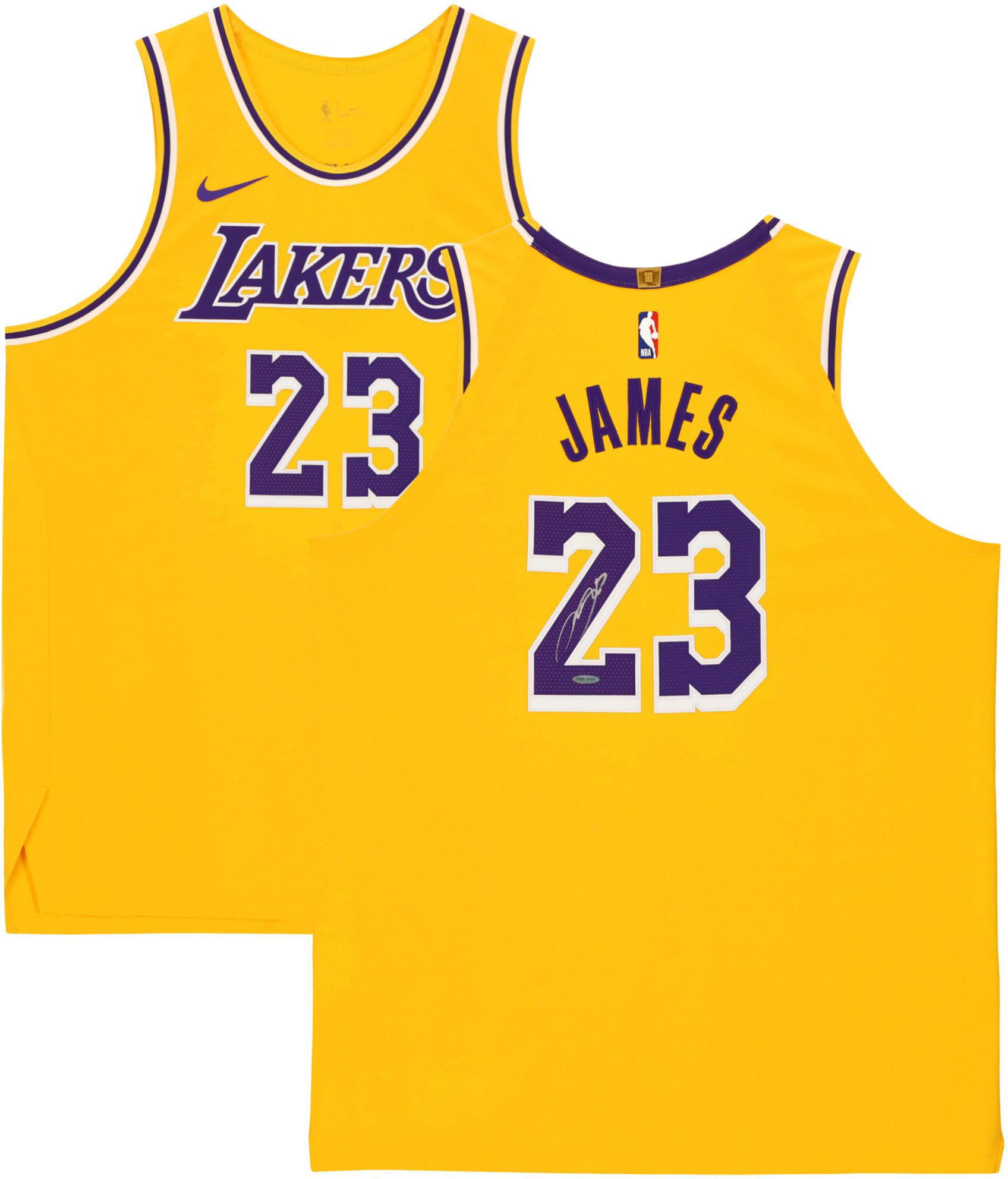 LeBron James Los Angeles Lakers Autographed Gold Jersey - Upper Deck - Fanatics Authentic Certified
