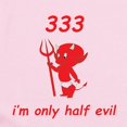 thumbnail image 2 of CafePress - 333 I'm Only Half Evil Infant Bodysuit - Baby Light Bodysuit, Size Newborn - 24 Months, 2 of 4