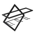 thumbnail image 2 of Soporte de vino Soledad 2 estantes de acero para pared, 2 of 10