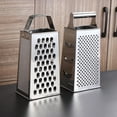 thumbnail image 5 of ZZkhGO 4-Sided Stainless Steel Grater, Multi-Purpose Vegetable Cheese Shredder, Compact Kitchen Cutter with Comfort Grip, 5 of 7