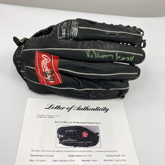 Ken Griffey Jr. 1989 Rookie Game Used Rawlings Baseball Glove PSA DNA  JSA COA