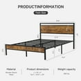 thumbnail image 7 of Z-HOM,Metal Platform Bed Frame with Wooden Headboard and Footboard, Twin Size, 7 of 7