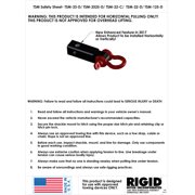 Rigid Hitch (ITS-3-22) Polyester (3 x 30) Recovery Strap with Shackle Mount Kit for 2 Inch Receivers
