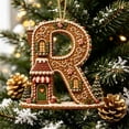 thumbnail image 4 of Christmas Letter Ornament, 3.15 x 1.97in Gingerbread House Initial Hanging Decoration, Acrylic A-Z Choice for Christmas Tree, Wreath, Stocking and Holiday Gift, 4 of 8