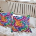thumbnail image 5 of Tie-Dye Art Outdoor Pillow Covers Pack of 2 Watercolor Colorful Ethnic Style Abstract Art Dyeing Waterproof Throw Pillow Covers Decorative Cushion Cases for Patio Garden Tent Balcony Couch 24x24 inch, 5 of 8