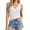 White, variant on Krdevn Women Solid Sleeveless V Neck Wrap Tank Top Casual Slim Fit Daily Summer Blouse,Black