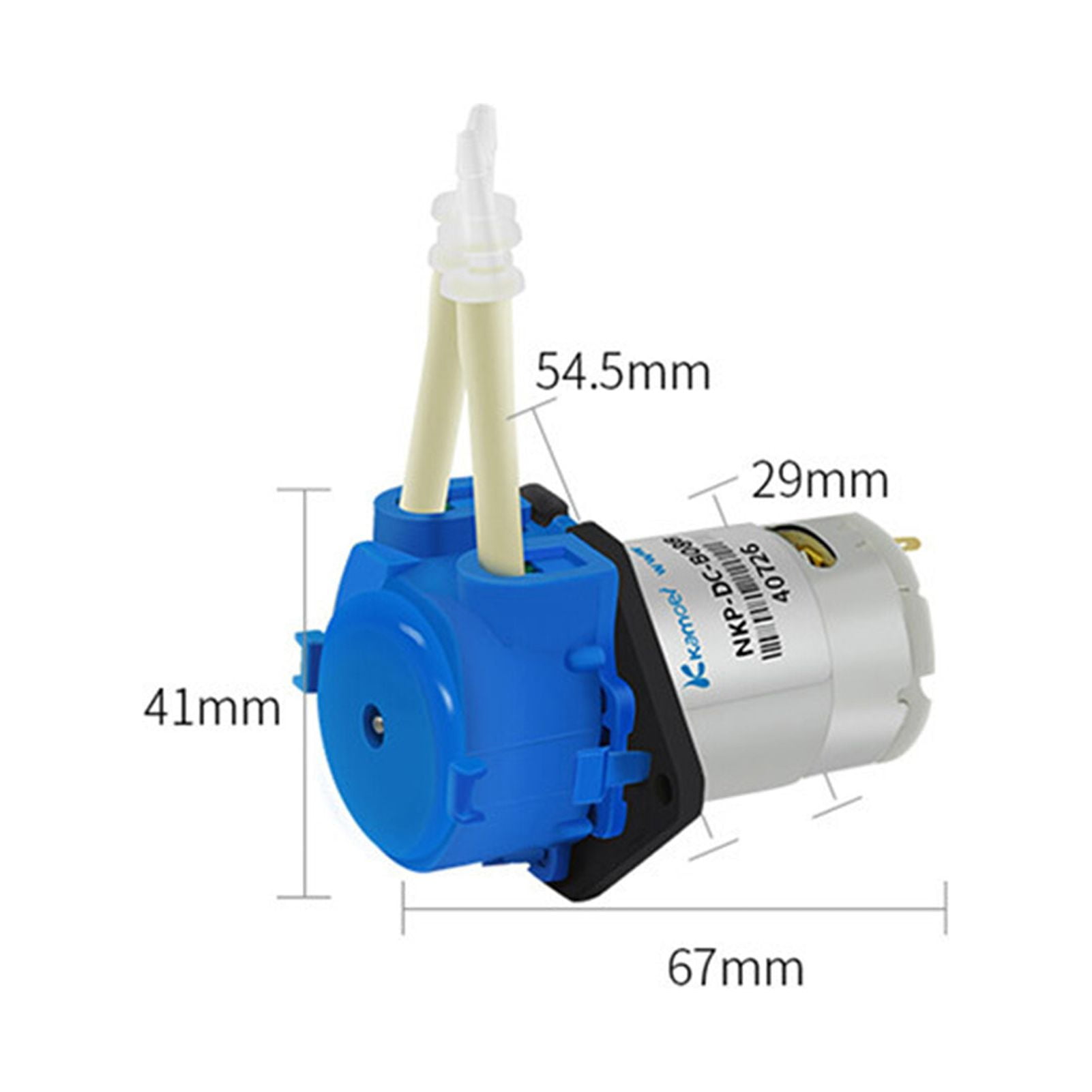 Kamoer Peristaltic Pump Aquarium Liquid Water Pump Flow Adjustable 5.2-90ml/min 12V Dosing Pump for DIY Aquarium Lab Chemical Analysis Dosing Additives 3.0x5.0mm NKP-DC-S10B