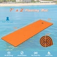 thumbnail image 3 of Costway 3-Layer Tear-Resistant Foam Floating Pad Island Water Sports Relaxing Orange, 3 of 9