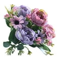 thumbnail image 2 of LShunze Peony Silk Flowers - Hyper-Realistic Artificial Peonies Bouquet for Home Decor, French Style Oil Painting Artificial Flowers, Mixed Color, 2 of 7