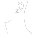 thumbnail image 3 of Bling Jewelry Womens Western Lucky Equestrian Horseshoe CZ Stud Earrings Gold, 3 of 5