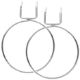 thumbnail image 1 of OULII 2 Pcs Crochets Verrouillables en Panneau Perforé Argent Organisateur Rond pour Salle de Bain Rentrée Scolaire, 1 of 8