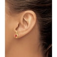 thumbnail image 4 of 14K Yellow Gold Ruby And Diamond Post Earrings (14 X 5) Made In India xbs419, 4 of 5
