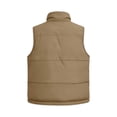 thumbnail image 5 of DISKEBUISS Women's Sherpa Lined Puffer Vest Stand Collar Full Zip Quilted Gilet with Pockets for Fall Winter, 5 of 8