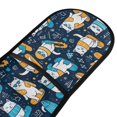 thumbnail image 2 of Dailycode Double Sided Oven Mitt with Loop Heat Resistant Kitchen Long Potholders 7" x 35" Cool Cats on Surfboard, 2 of 6