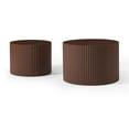 thumbnail image 3 of FFZ Nesting Table Set of 2, MDF Coffee Table set for Living Room/Leisure Area,Brown, 3 of 4