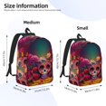 thumbnail image 3 of Lsque Vintage Patterned Skull Pattern Canvas Daypack, Durable Backpack, High-quality Versatile Backpack,Vintage Compact Backpack-Small, 3 of 6