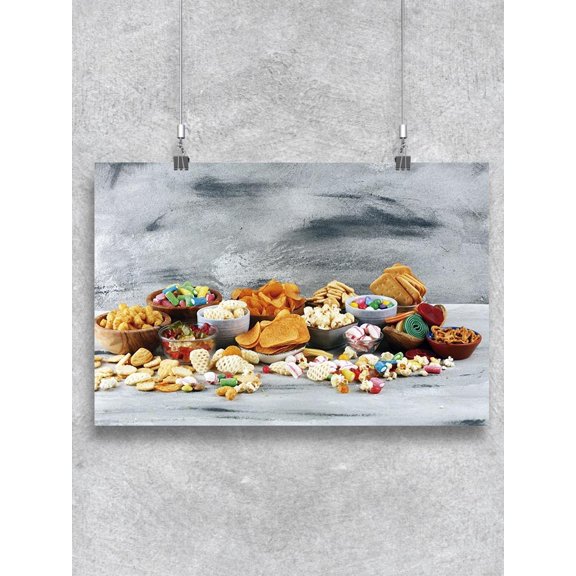 Salty Snacks And Candy Poster -Image by Shutterstock