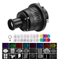 thumbnail image 4 of Snoot Bowens Monte ÓCTICO Snoot Cónnico Focalo Arte Cilindro de Luz de Haz Con Forma de Efectos Especiales Con 16 Piezas Tarjetas Gráficas 8 piezas filtros de color Luz de, 4 of 7