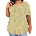 thumbnail image 1 of Birdeem Blouses pour Femmes T-Shirt à Manches Courtes Imprimé Décontracté Col Rond Ample, 1 of 9
