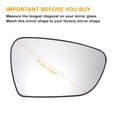 thumbnail image 3 of Unique Bargains Right Passenger Side Rearview Mirror Glass Replacement Heated White Glass Fit for KIA Ceed 2012-2018, 3 of 6