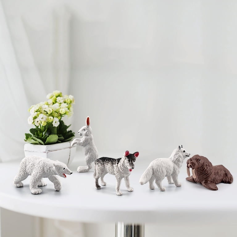 Juego De 10 Figuras De Animales Polares – Pingüino, Oso Polar, Foca, Orca, Iglú – Decoración Y Regalo Educativo