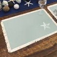 Homewear Coastal Stamped Icon, 4 Piece Placemat Set, Light Blue