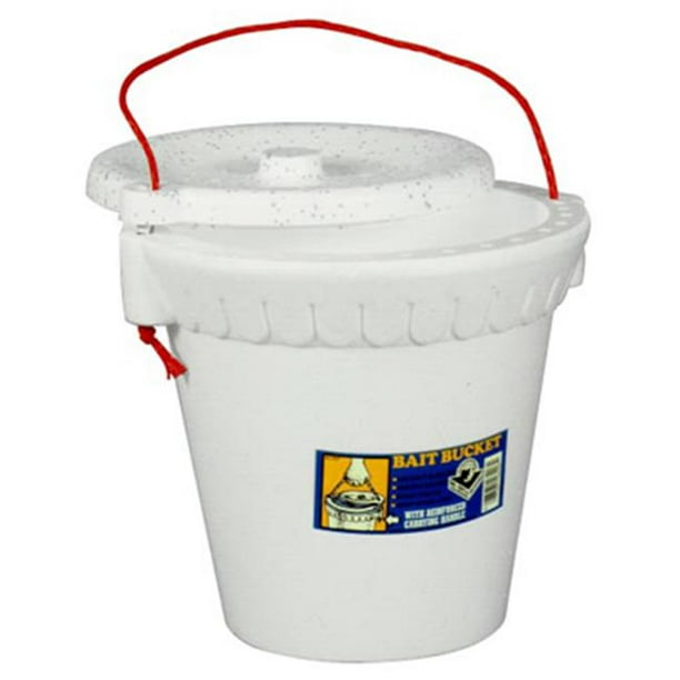 Lifoam Fishing Bait Bucket, 1.5 Gallon, Medium, White
