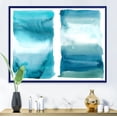 thumbnail image 2 of Designart 'Abstract Impression Ocean Blue Aquatic I' Modern Framed Canvas Wall Art Print, 2 of 4
