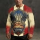 thumbnail image 5 of Ceisia Men's Patriotic City & Eagle Print Long Sleeve Henley Top Casual Commemorative Shirt for All Seasons Multicolor L Gifts, 5 of 8