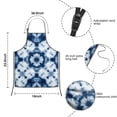 thumbnail image 3 of Blue White Tie Dye Mandala Pattern Kids Aprons for Girls and Boys,Adjustable Neck Strap Toddler Aprons for Kids Cooking Baking, 3 of 6