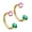 Gold+Pink+Green, variant on 2PCS Circular Barbells Piercing 20G 316L Stainless Steel Zircon Septum Ring Horseshoe Double Crystal Nose Rings Hoops Eyebrow Helix Daith Lip Ear Piercing Jewelry