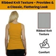 thumbnail image 3 of Women's Regular Fit Cotton Blend Ribbed Tank Tops - Soft Breathable, Gym & Lounge Wear (M-2XL), 3 of 5