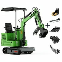 DigMaster 1.2-Ton Mini Excavator Equipped With an Upgraded Operating System and a 13.5HP B&S Gasoline Engine is Suitable for Gardens Farms and More