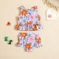 thumbnail image 3 of Emy Dola Baby Infant 2-Piece Swimsuit Toddler Girl's Ruffle Bathing Suit Kids Summer Beach Tankini Swimwear Sets 1-6 Years, 3 of 7