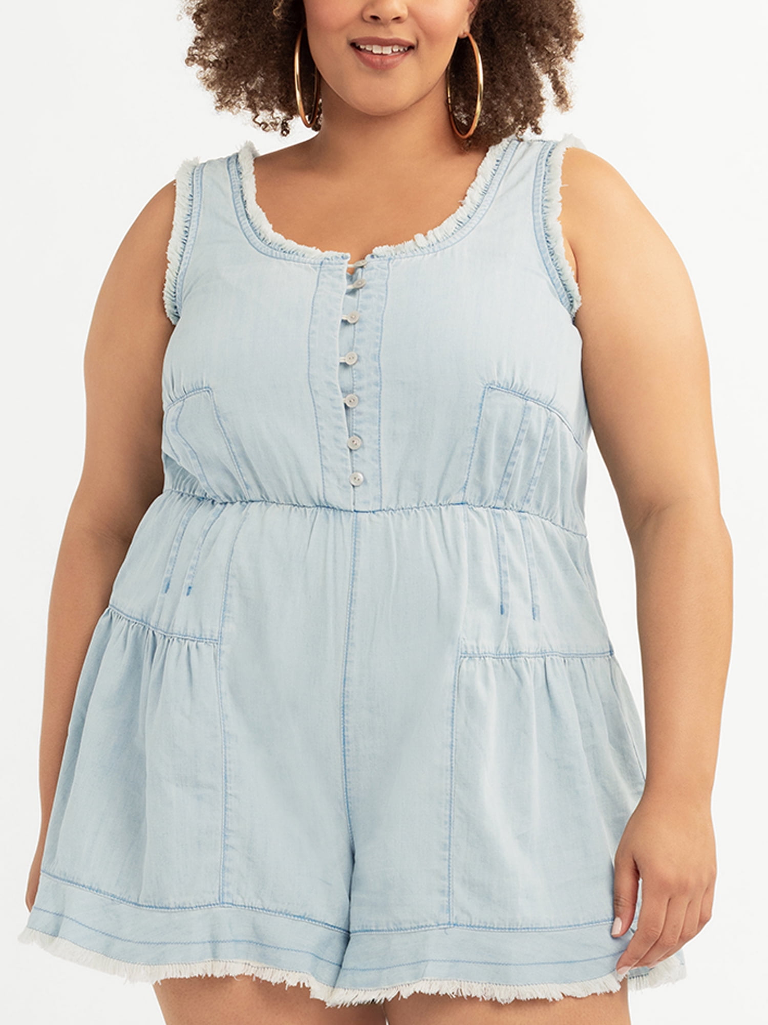 Jessica Simpson Women's Plus Harlee Romper, Sizes 0X-4X