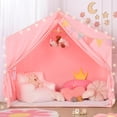 thumbnail image 1 of Carpa de juegos para niños SISTICKER para interiores con tapete y luces en forma de estrella, 1 of 7
