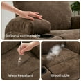 thumbnail image 4 of Comfy Recliner Chair with Massage & Heat, 360° Swivel Rock Recliner with Overstuffed Arms, 2 Cup Holders & Side Pocket for Living Room, 4 of 8