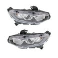 thumbnail image 3 of New Pair Of Halogen Headlights Compatible With Honda Civic Ex Sedan 4 Door 1.5L 2016 2017 2018 By Part Number Ho2502173 Ho2503173, 3 of 3