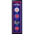 thumbnail image 1 of Encore Select 110-26 Detroit Pistons Logo History Felt Banner - 14 x 37 in., 1 of 1