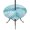 Blue, variant on Round Outdoor Tablecloth with Umbrella Hole and Zipper, Palm Leaves Yellow Tablecloth with Elastic Waterproof, Summer Botanical Coastal Tropical Patio Table Covers for 36" - 44" Picnic Pool Tables