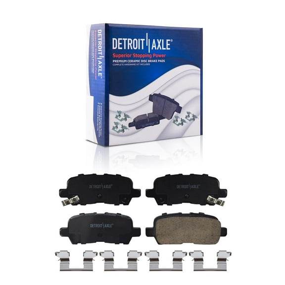 Detroit Axle - Rear Ceramic Brake Pads with Hardware for Chevrolet Impala Pontiac Grand Prix Buick Allure LaCrosse
