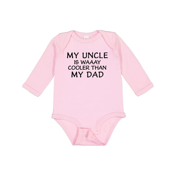 Inktastic My Uncle is Waaay Cooler Than My Dad Boys or Girls Long Sleeve Baby Bodysuit