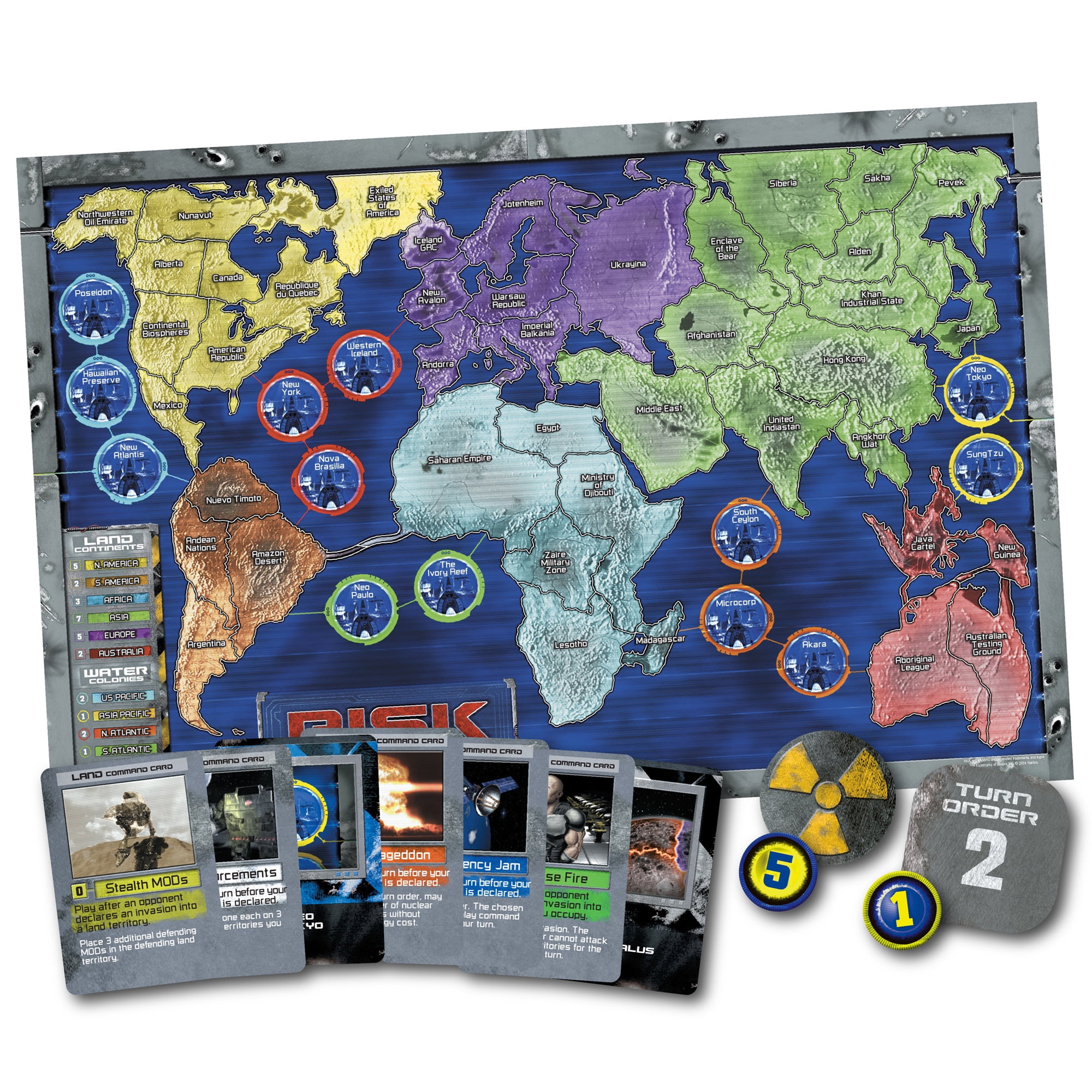 Risk 2210 A.D. Strategy Board Game, 2-5 Players