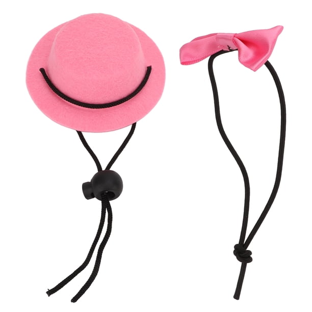 Ropa para mascotas, sombrero de hámster y pajarita, sombrero de conejo con pajarita, vestido para mascota pequeña, resistente y resistente