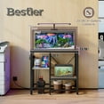 thumbnail image 5 of Bestier 20-29-37 Fish Aquarium Tank Stand with Power Outlets, 3-Tier Heavy Duty Metal Reptile Stand Reversible Storage Shelf, 5 of 8