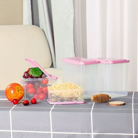 Plastic Food Storage Containers with Lids Kitchen Sugar Flour Fresh Storage Airtight Box