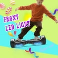 thumbnail image 3 of Hoverboard All-Terrain LED Flash Wide All Terrian Wheel with Bluetooth Speaker Dual LED Light Self Balancing Wheel Electric Scooter Chrome Black  lbw16, 3 of 9