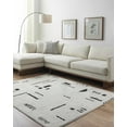 thumbnail image 2 of Hauteloom Winda Hallway, Kitchen Runner Rug - Farmhouse - High Pile - Ivory, Black - 2'7" x 7'3", 2 of 9