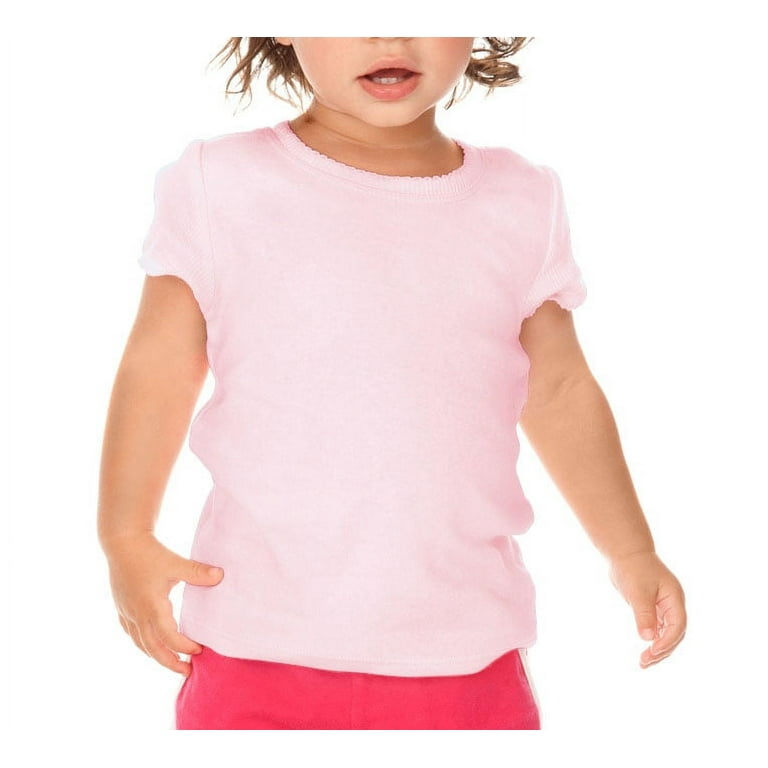 Infants Scalloped Scoop Neck Top Caribbean Blue 24M