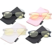 Newbee Fashion 4 Packs Kids Blue Light Block Glasses Girls Boys Teens (5-17 Years) Computer and Gamer Eyewear Anti-Glare Protection Anti-Fatigue Anti UV Glasses for Smartphone Screens